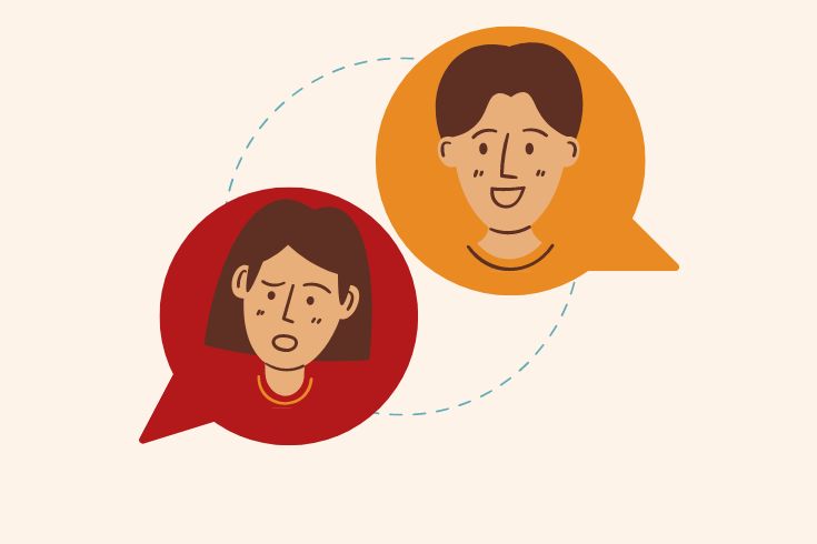 speech bubbles containing kids