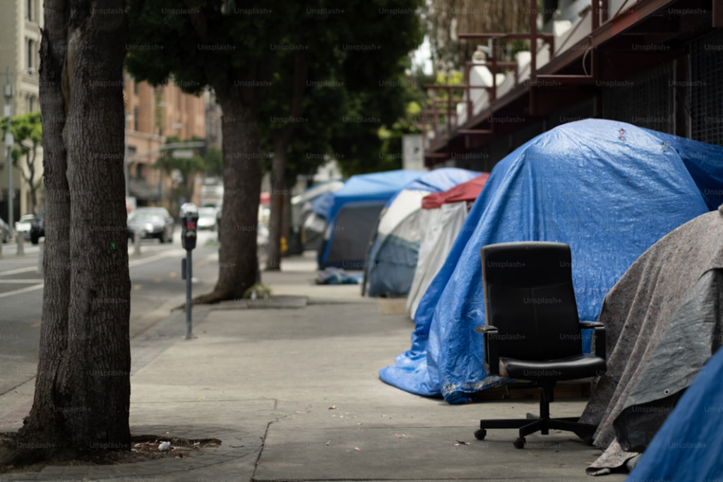 Tents on Street