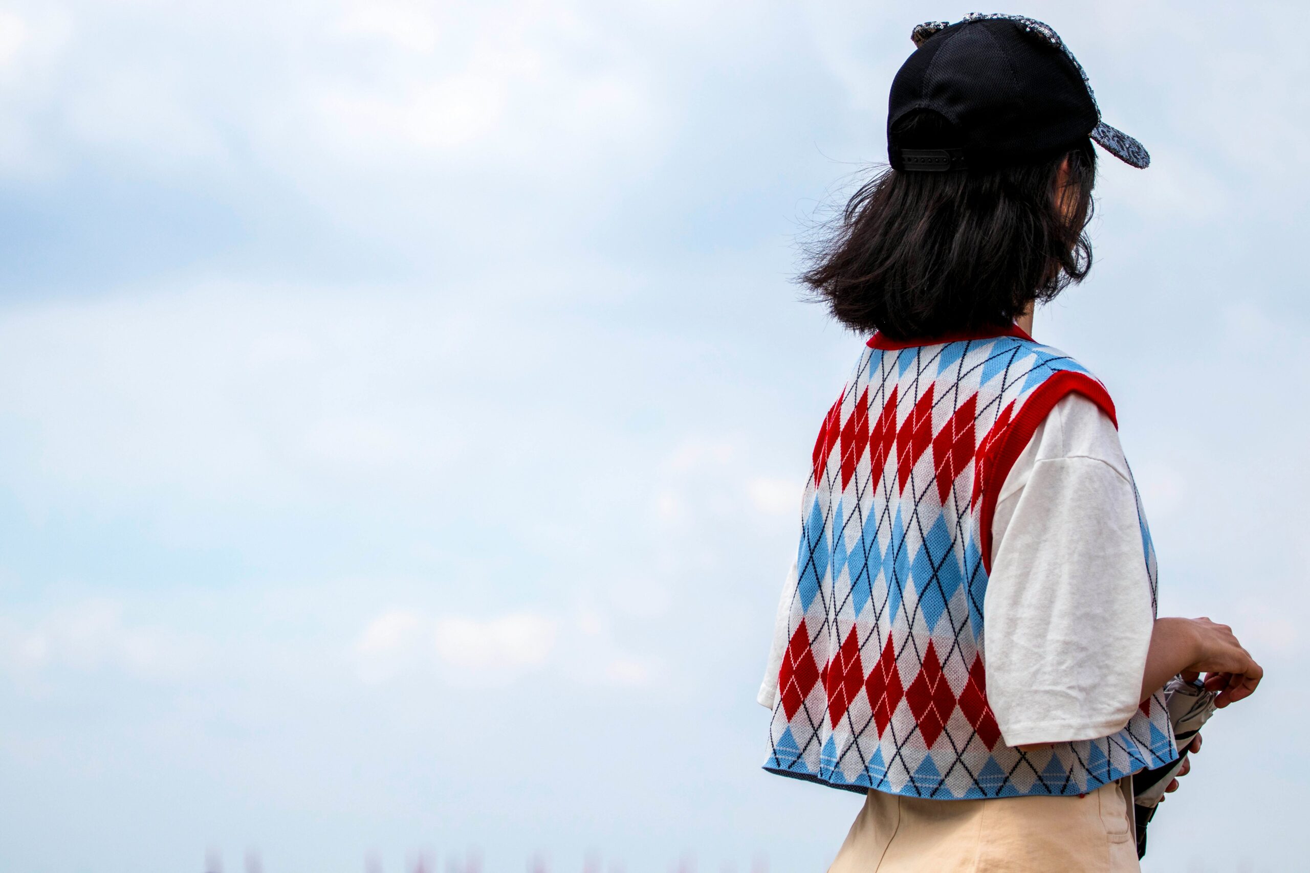 Person looking outwards