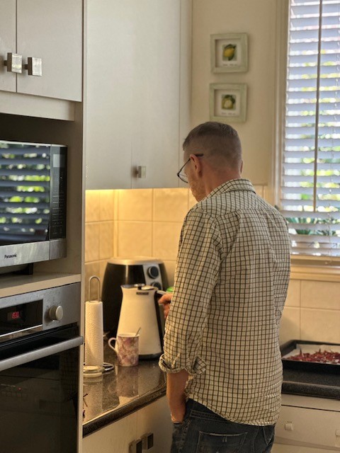 Luke makes a cup of tea